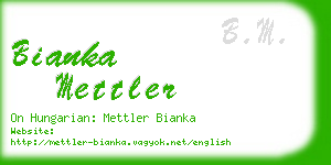 bianka mettler business card